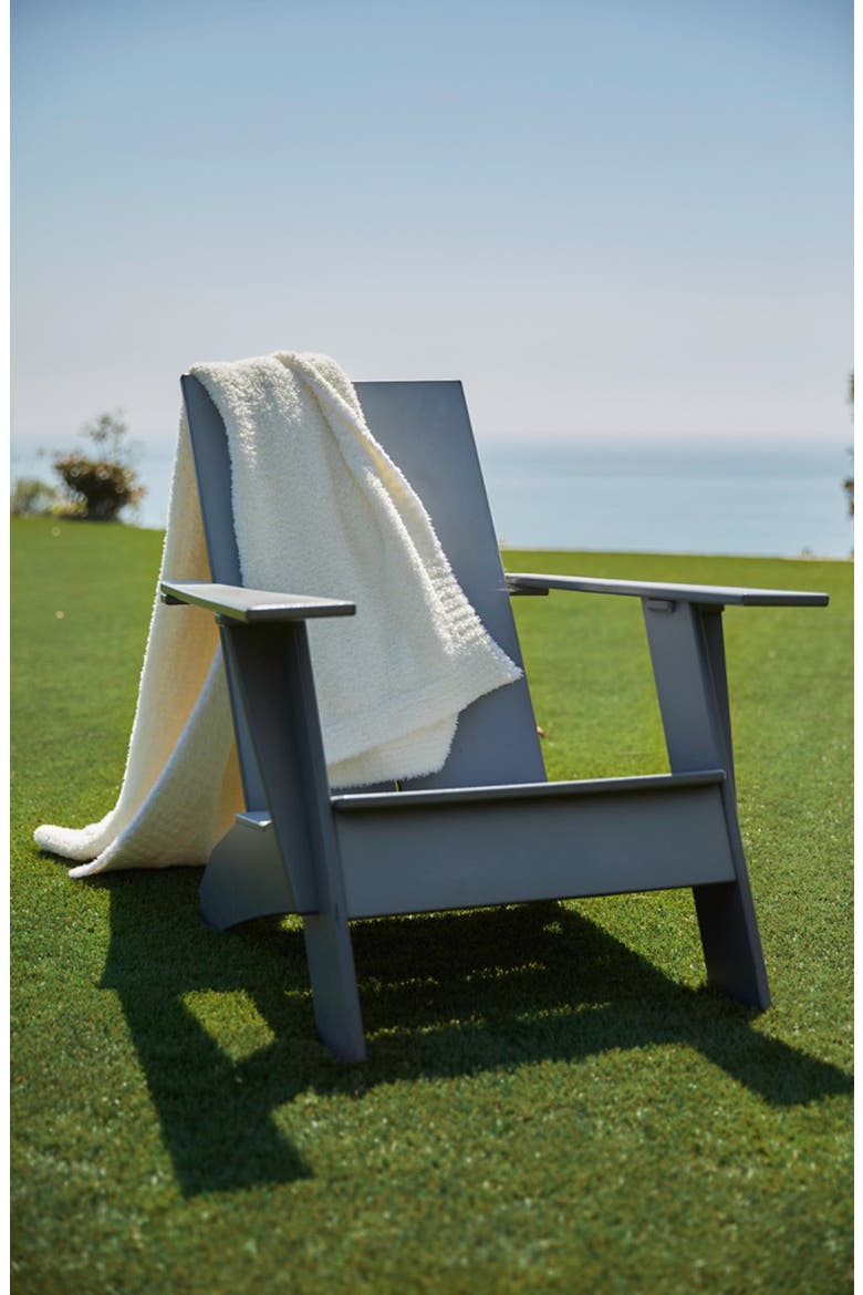 Luxe Heathered Stripe Throw Blanket, Alternate, color, LINEN-WARM GRAY