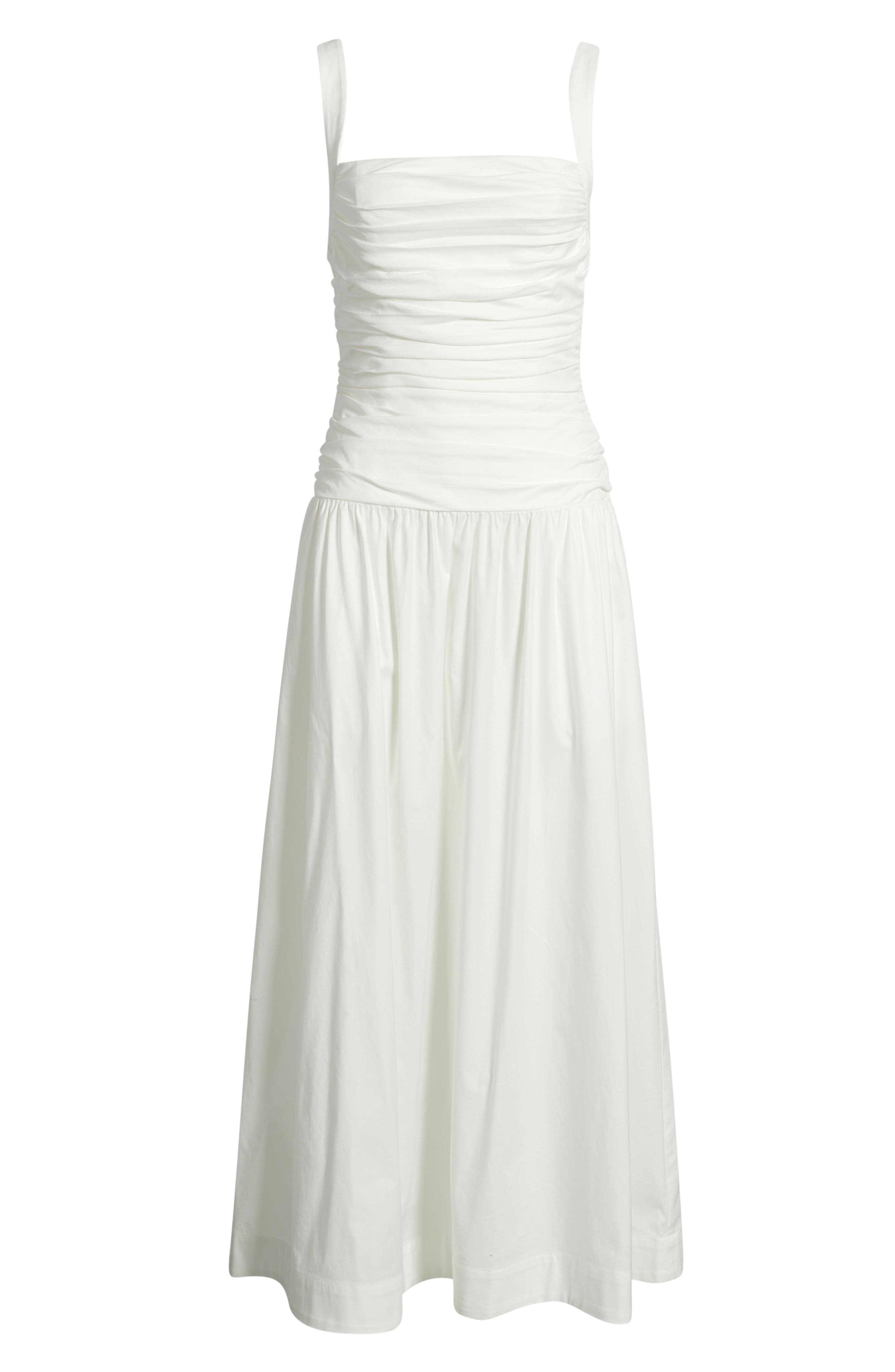 Nesta Ruched Bodice Stretch Cotton Dress