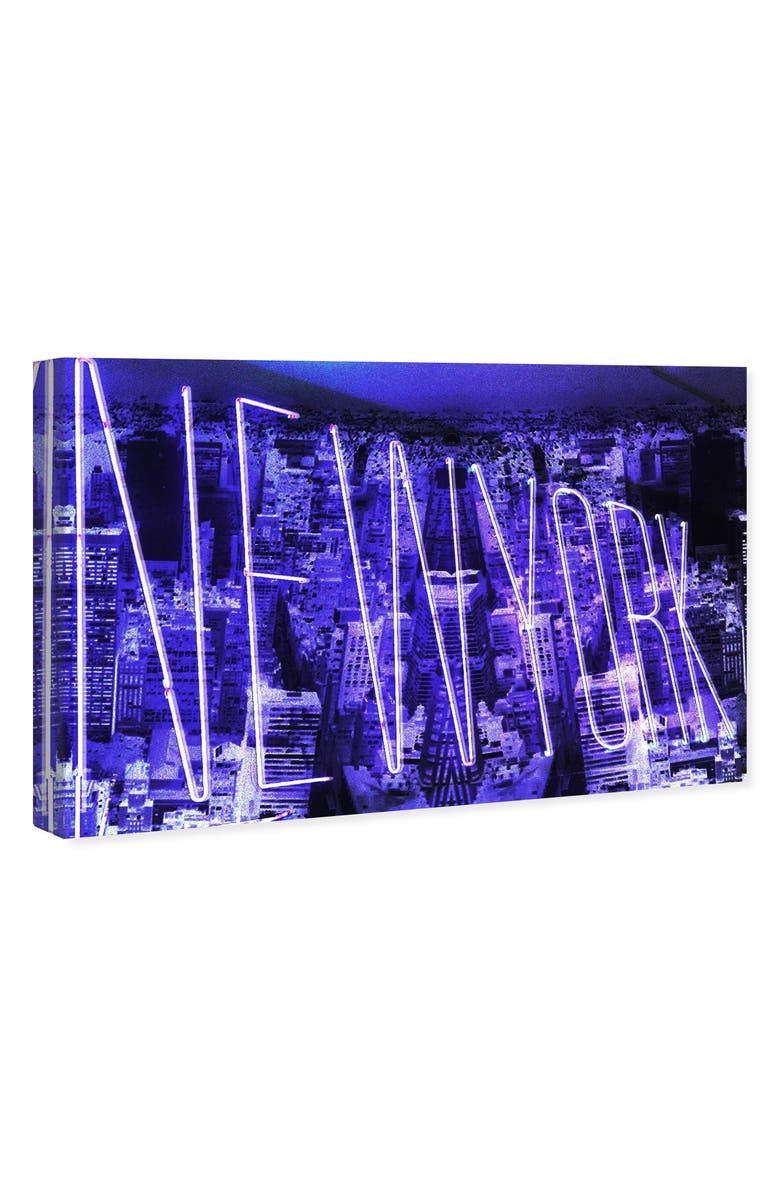 Oliver Gal Neon New York City Canvas Wall Art, Alternate, color, 