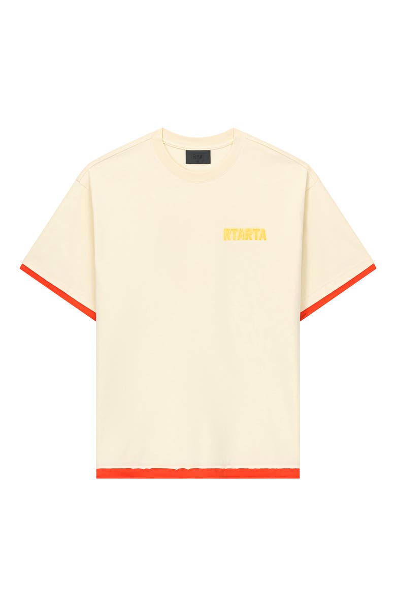RtA Elian Exodus Double Layer Graphic T-Shirt, Main, color, Raw Sand