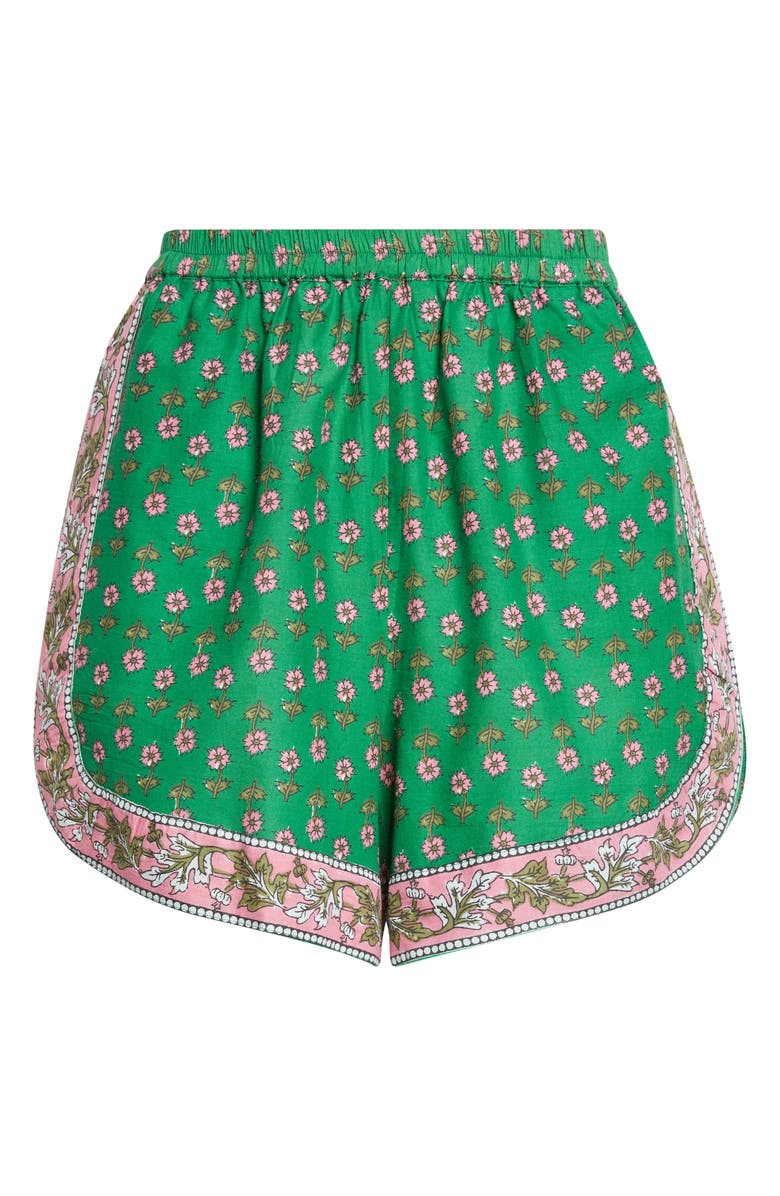 MILLE Lani Floral Cotton Shorts, Alternate, color, Jelly Bean
