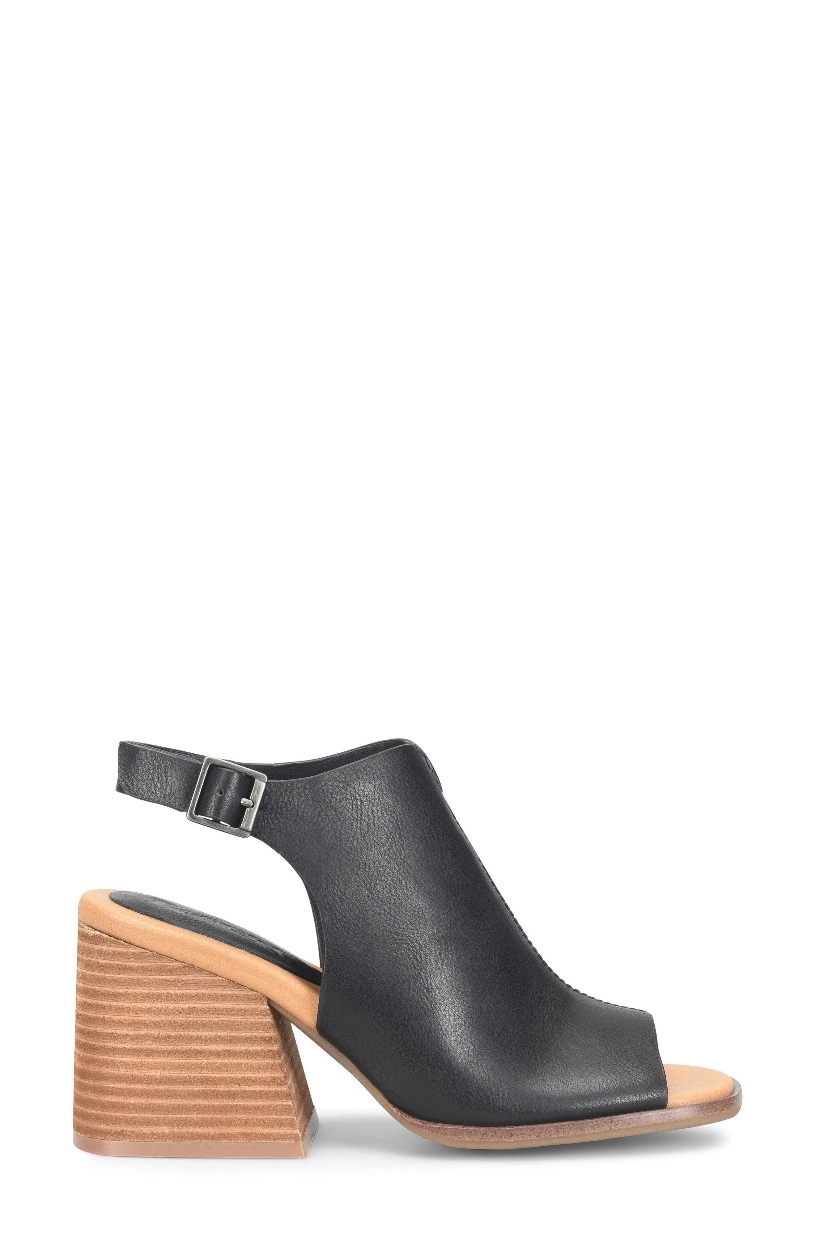 KORKS Paula Block Heel Slingback Sandal, Alternate, color, Black