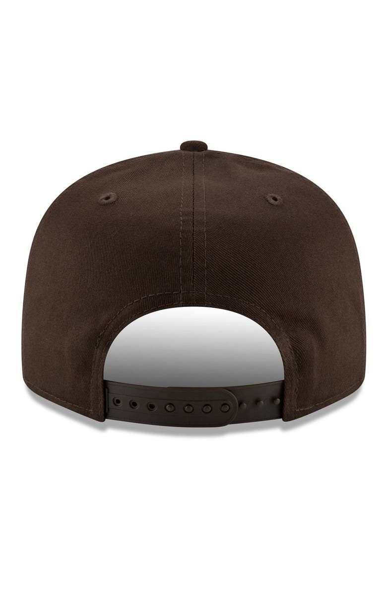 New Era Men's New Era Brown Cleveland Browns Brownie The Elf Throwback 9FIFTY Adjustable Snapback Hat, Alternate, color,