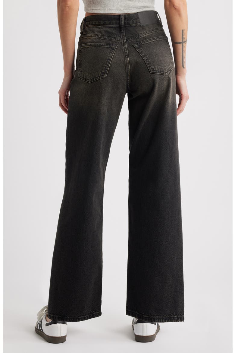Wide Leg Column Jeans, Alternate, color, BLACK