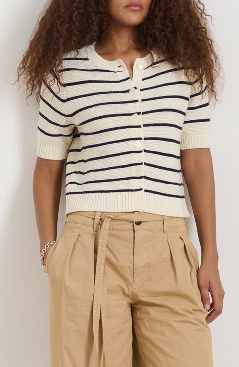 Elle Stripe Cotton & Linen Sweater