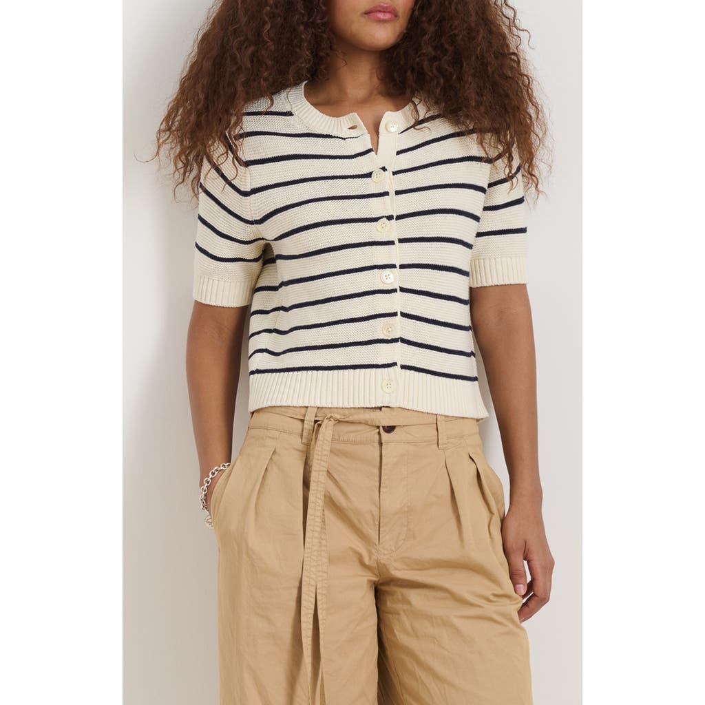 Alex Mill Elle Striped Sweater In Cotton Linen In Neutral