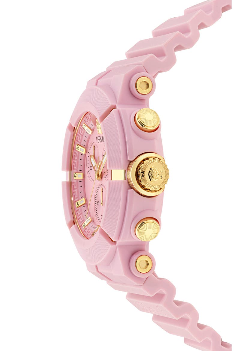 Real Active Chronograph Bracelet Watch, 45mm, Alternate, color, PINK ECOCERAMIC