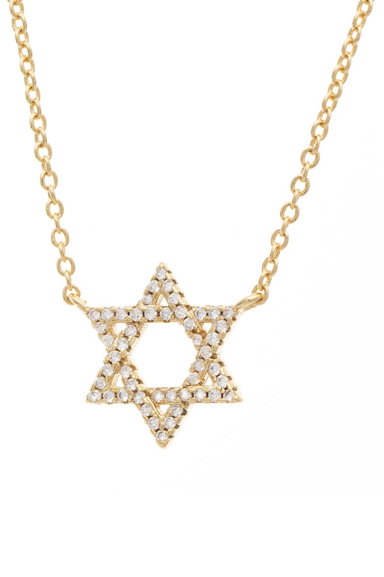 Pavé CZ Star of David Pendant Necklace, Alternate, color, 18K GOLD