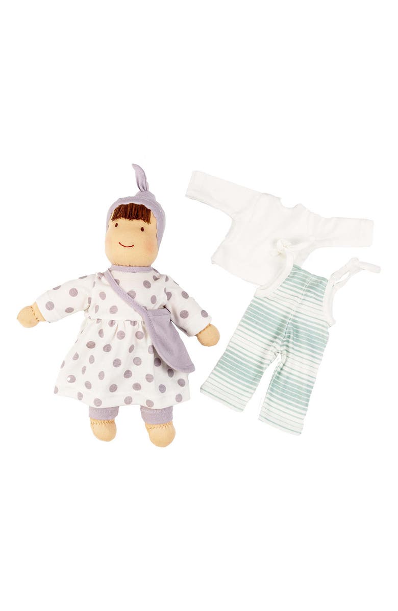 Under the Nile 3-Piece Organic Cotton Jill Polka Dot Waldorf Doll Toy Set, Main, color,
