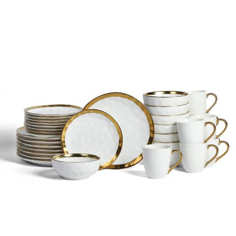 Florian Porcelain 32-Piece Dinnerware Set