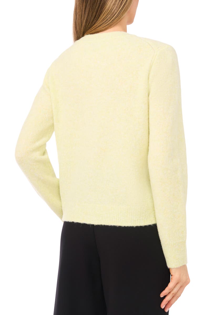 Halogen<sup>®</sup> Fuzzy Crewneck Cardigan, Alternate, color, White Jade