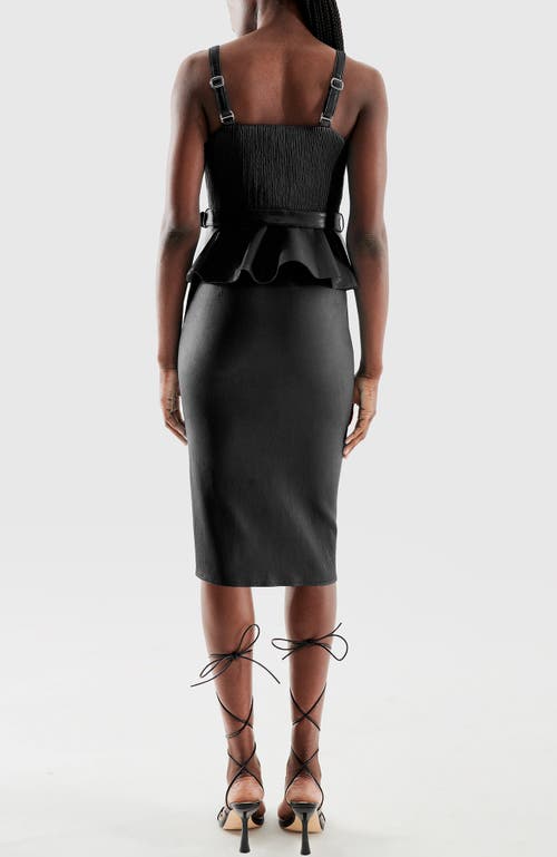 As By Df Claude Recycled Leather Top In Black