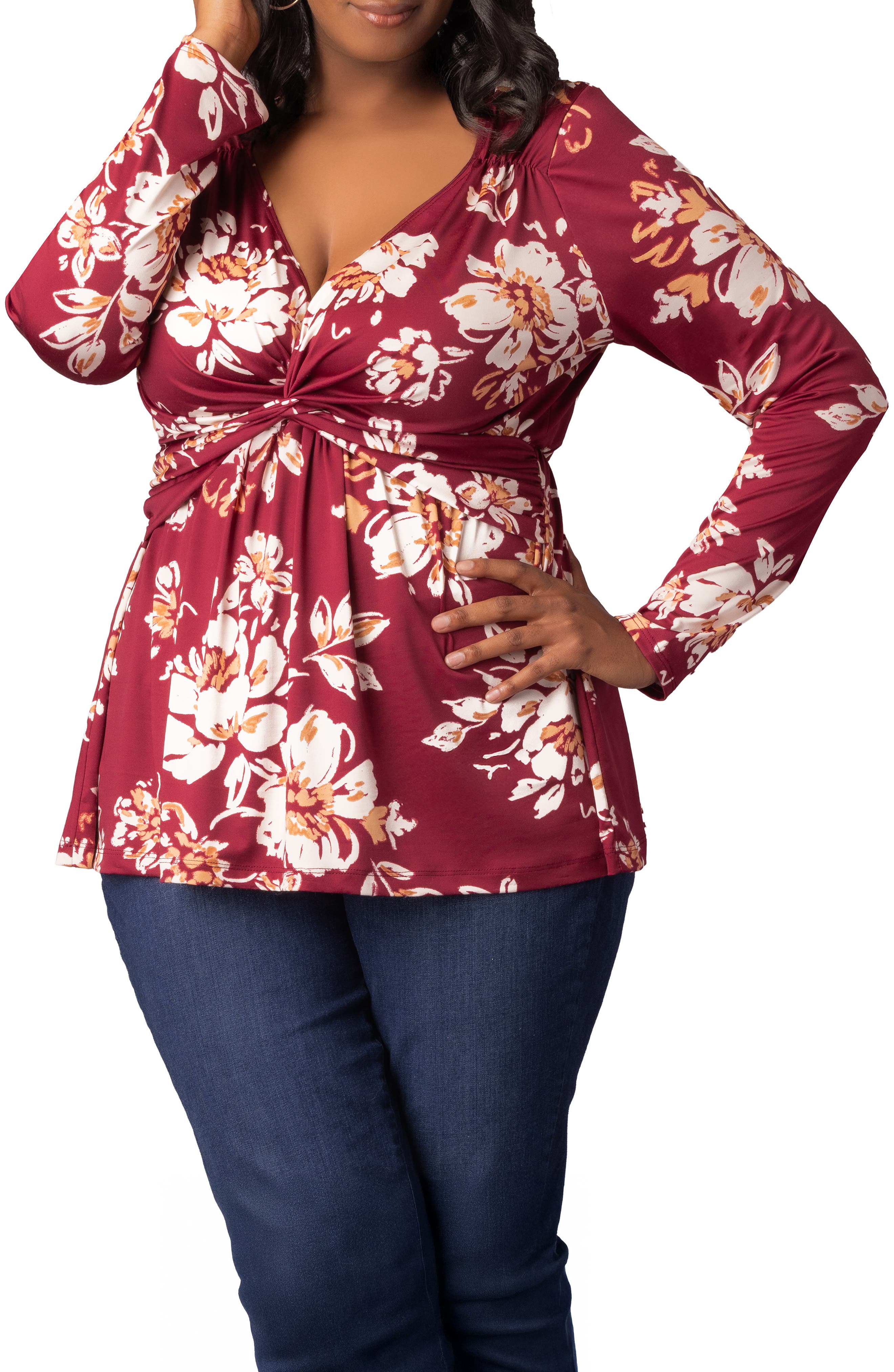Abigail Long Sleeve Twist Front Top - image 5