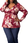 Kiyonna Abigail Long Sleeve Twist Front Top
