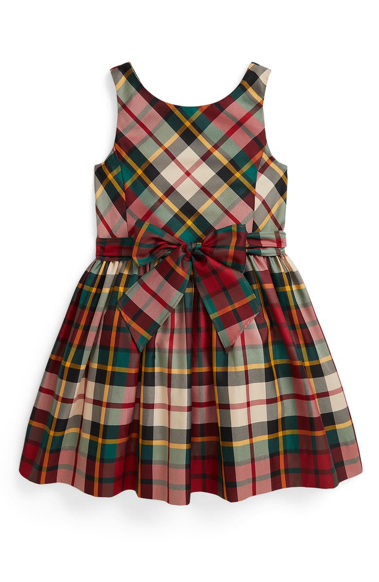 Polo Ralph Lauren Kids' Plaid Sleeveless Dress, Main, color,