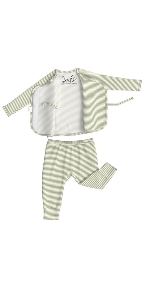 Bonsie Baby Unisex Skin To Skin Two Piece Set- Baby In Mint Twist