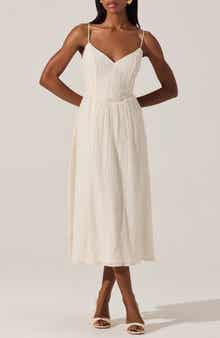 ASTR the Label Textured V-Neck Midi Dress