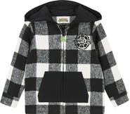 Andy & Evan Kids' x Teenage Mutant Ninja Turtles® Check Embroidered Hooded Shacket