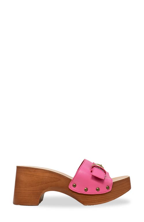 CHASE & CHLOE CHASE AND CHLOE SORAYA BUCKLE PLATFORM WEDGE SLIDE SANDAL 