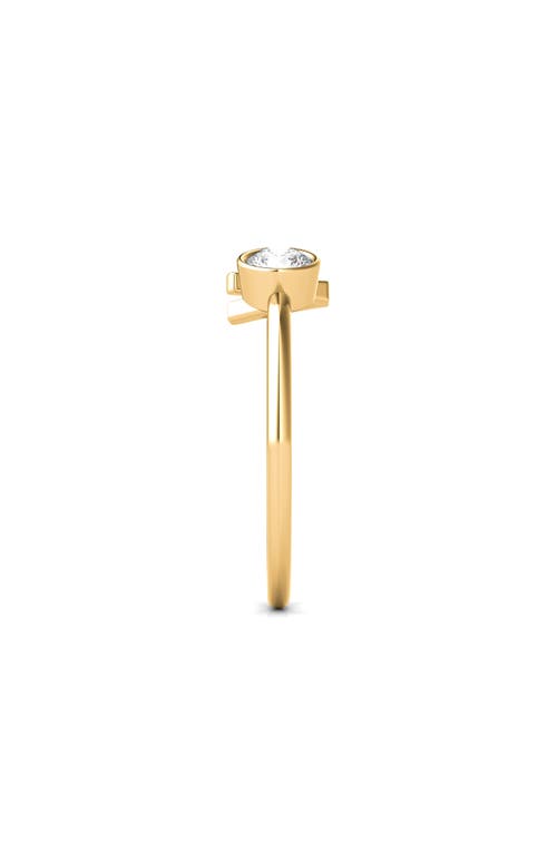 Hautecarat Lab Grown Diamond Letter Ring In 18k Yellow Gold - A
