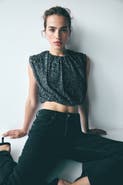 H&M Draped Mesh Top
