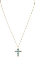 ARGENTO VIVO Turquoise Cross Pendant Necklace