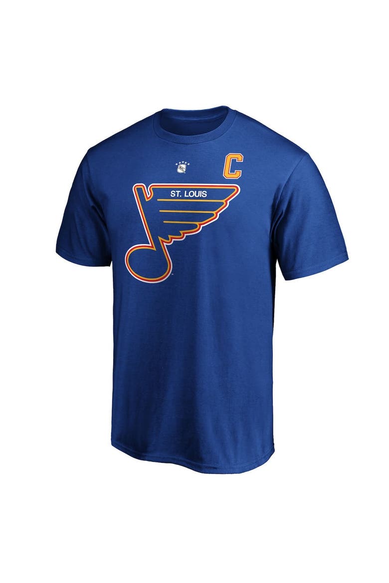 Men's Fanatics Branded Brett Hull Blue St. Louis Blues Authentic Stack Retired Player Name & Number T-Shirt, Alternate, color, BLUE