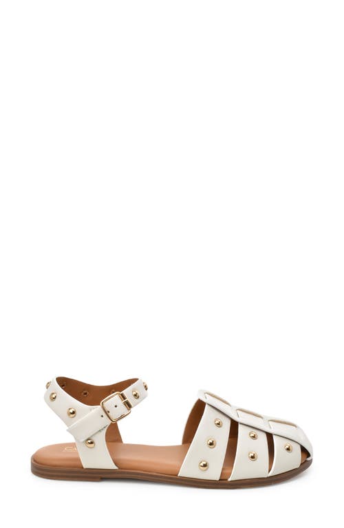 Catherine Catherine Malandrino Studded Fisherman Sandal In Bone