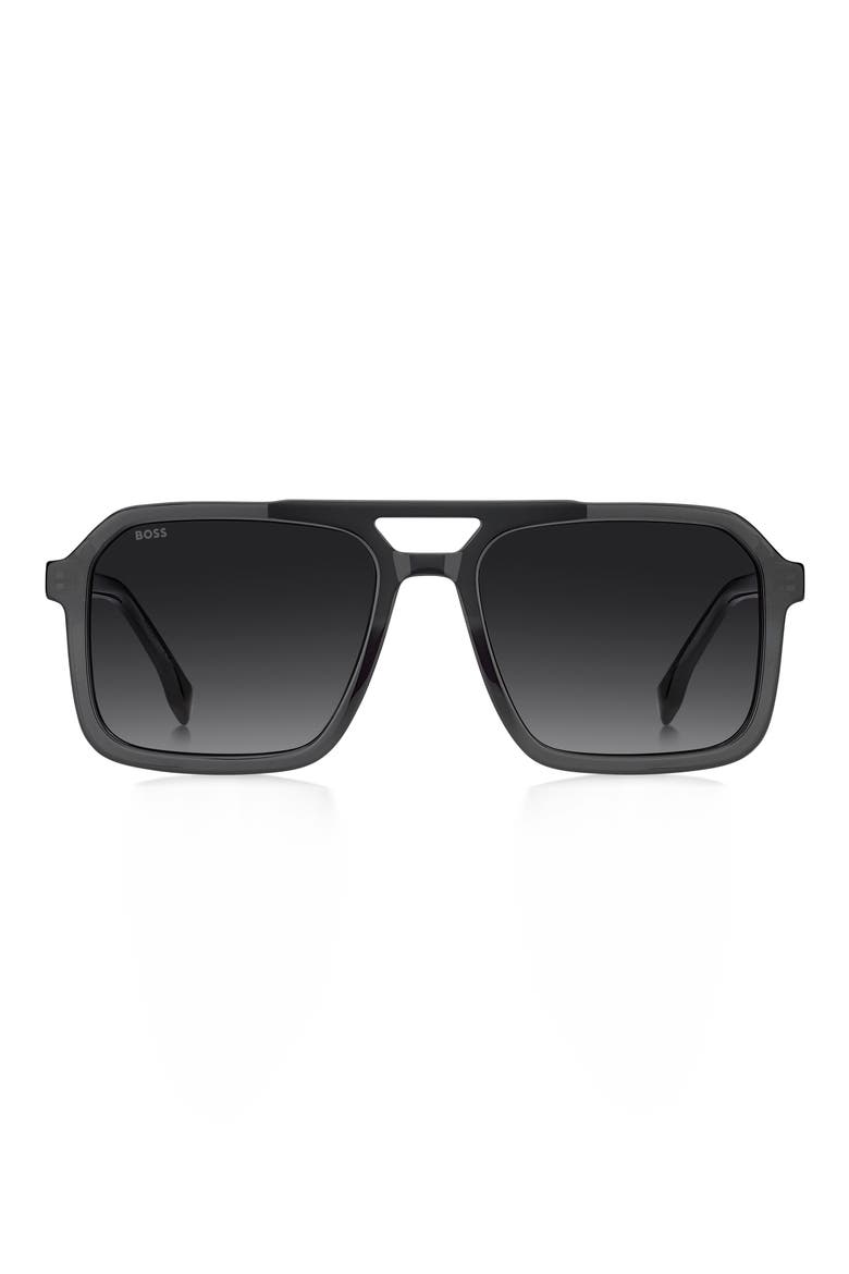 56mm Sunglasses, Main, color, GREY/ DARK GREY