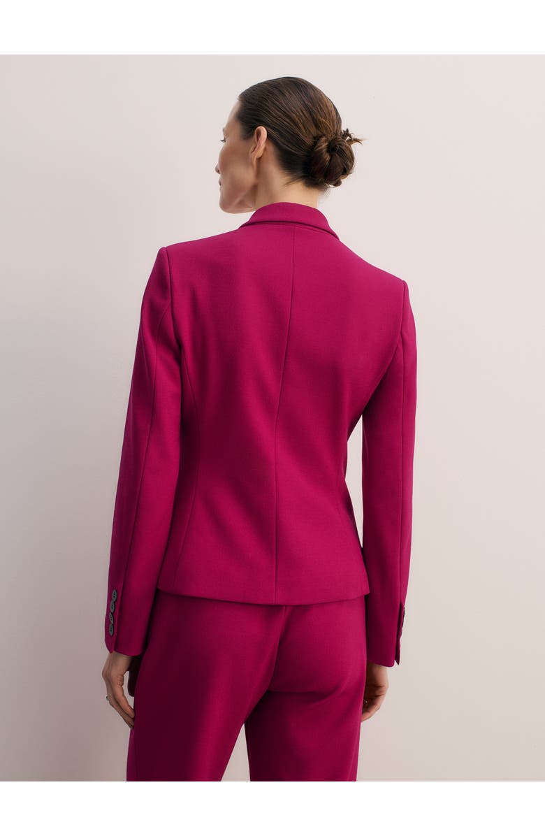 The Fold Merida Sculpt Stretch Crepe Blazer, Alternate, color, Pink