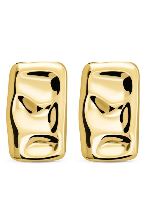 Sterling Forever Monet Molten Bar Stud Earrings In Gold
