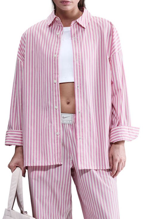Sportswear Stripe Button-Up Shirt