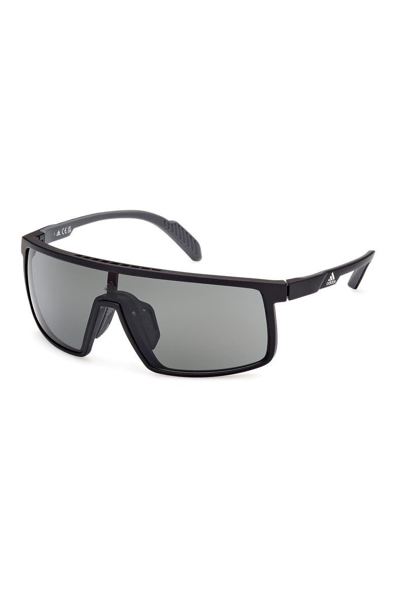 Shield Sunglasses, Alternate, color, MATTE BLACK / SMOKE