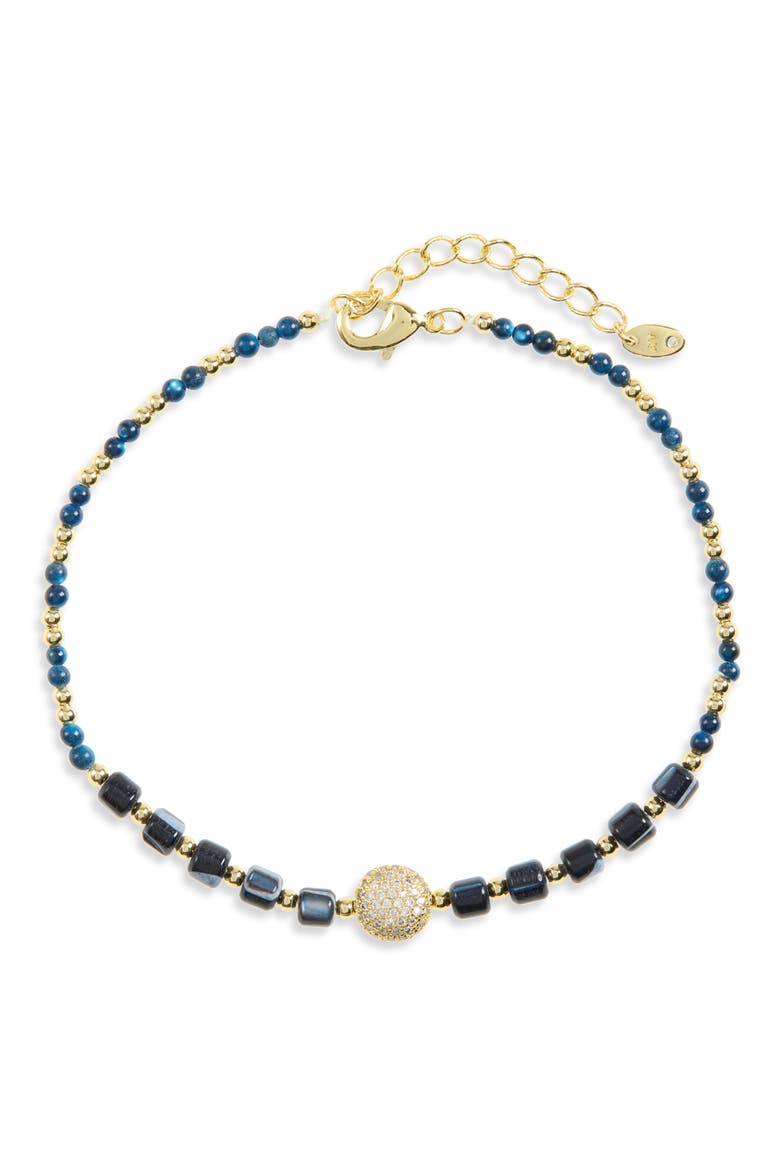 Circle Bead Bracelet, Main, color, GOLD