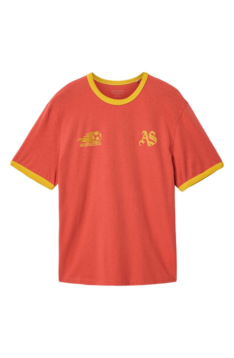 AllSaints Furia Ringer Graphic T-Shirt, Main, color, Blazed Red