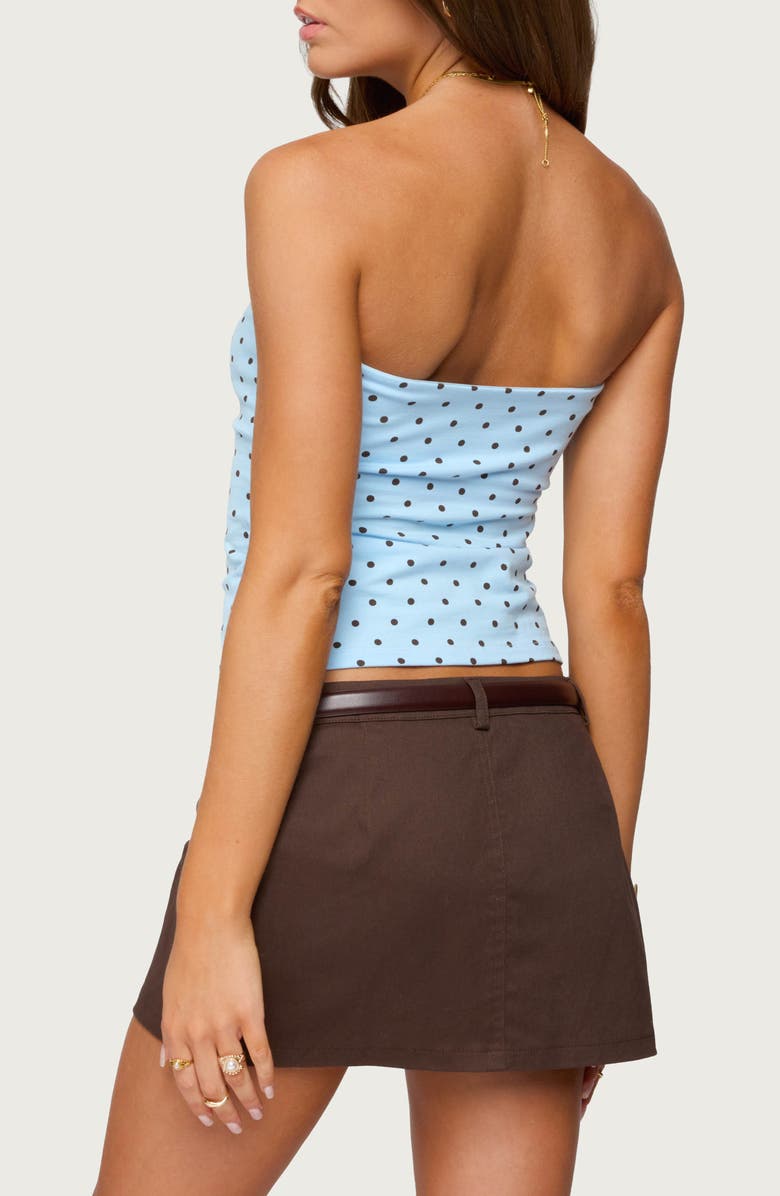 EDIKTED Polka Dot Tube Top, Alternate, color, Light-Blue