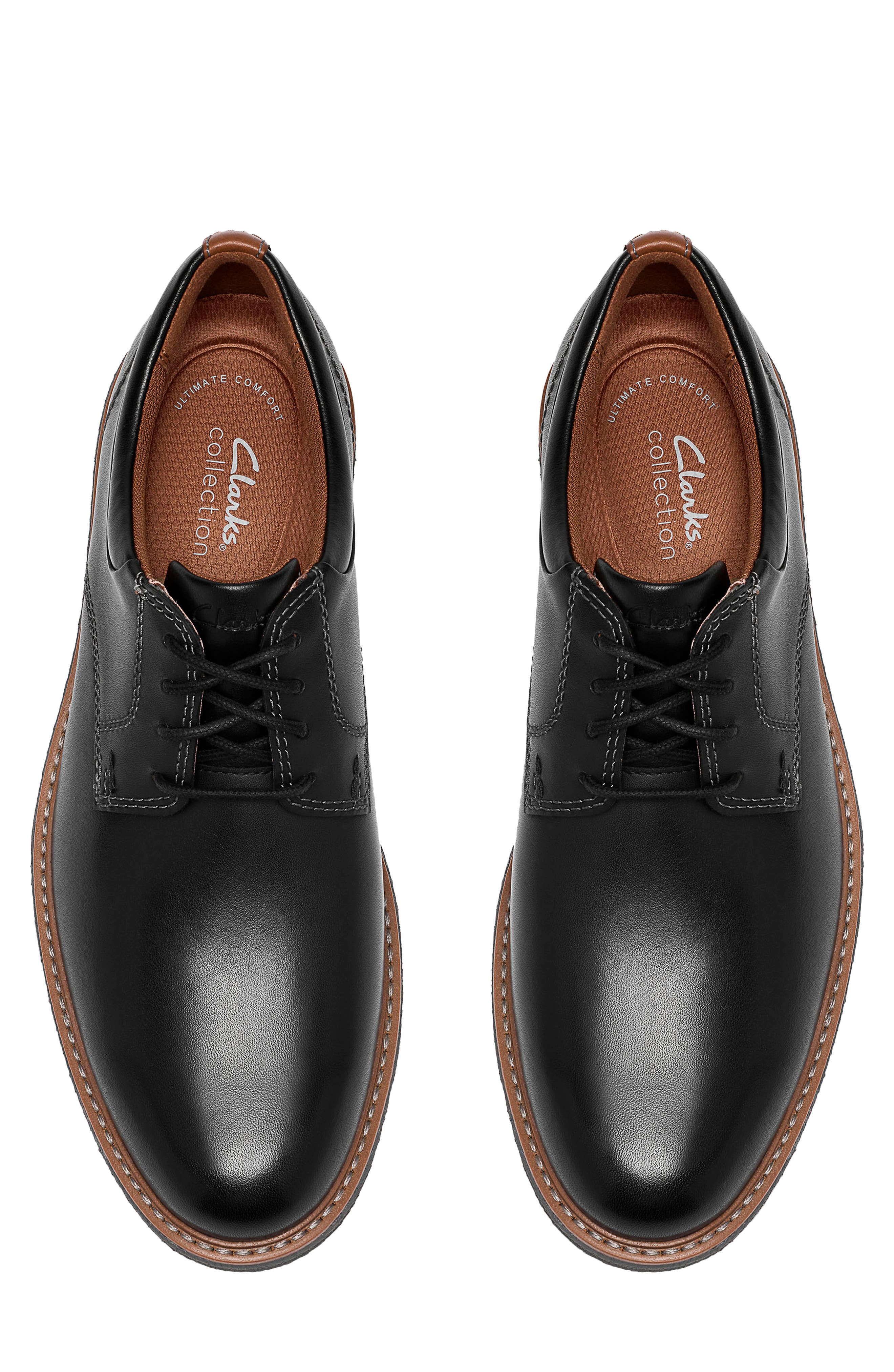 Baystone Plain Toe Derby, Alternate, color, BLACK LEATHER