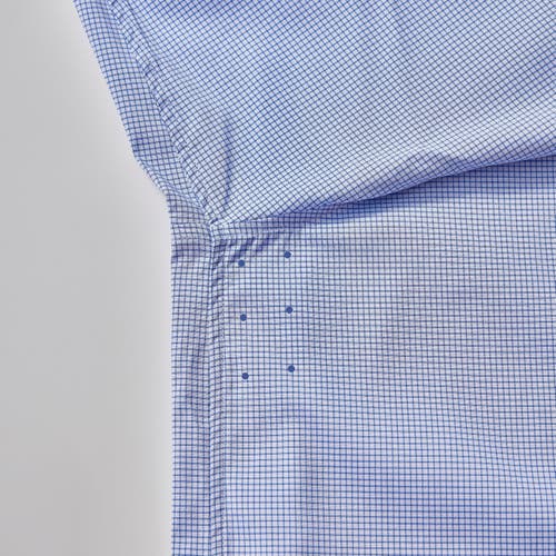 Regent Row Big And Tall Stanton Shirt Long Sleeve Button Down In White-blue-mini-check