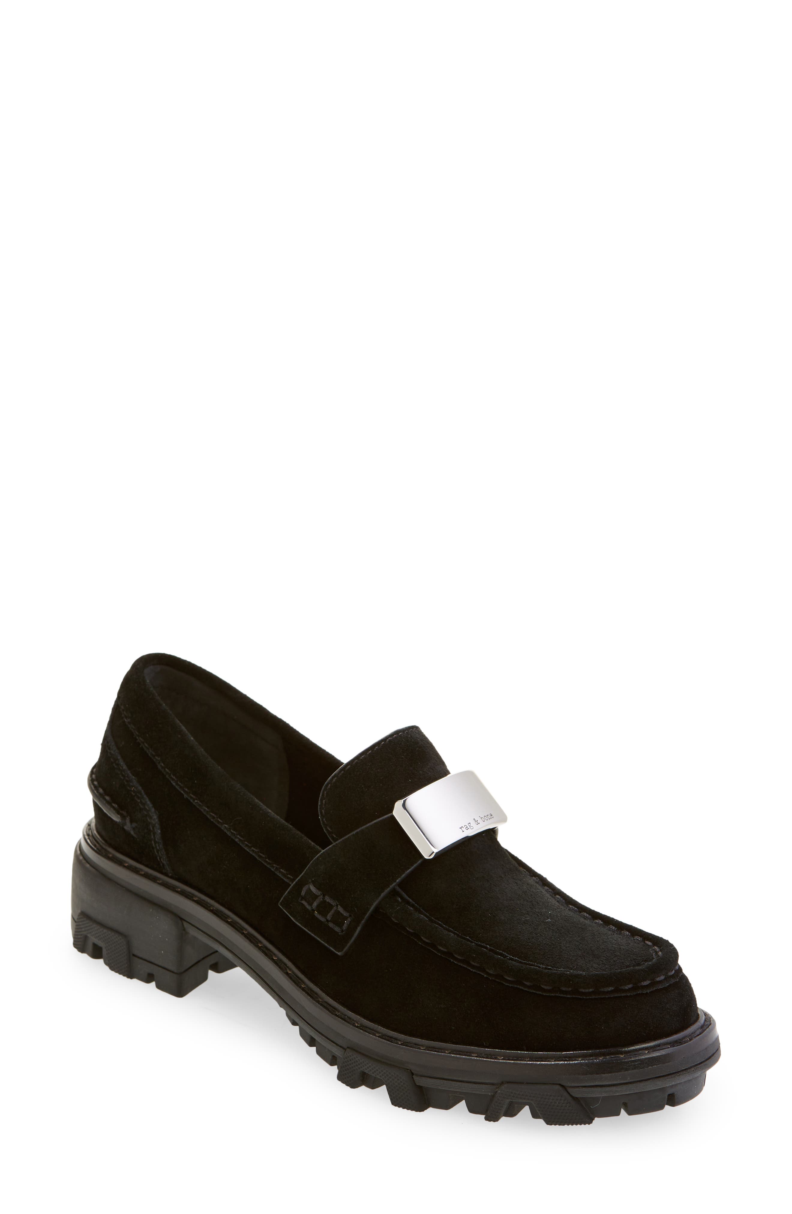 Shiloh 2.0 Lug Loafer, Main, color, BLACK SUEDE