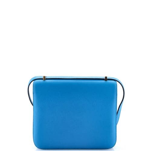 Pre-owned Hermes Hermes Constance Bag Evercolor 18 In Blue