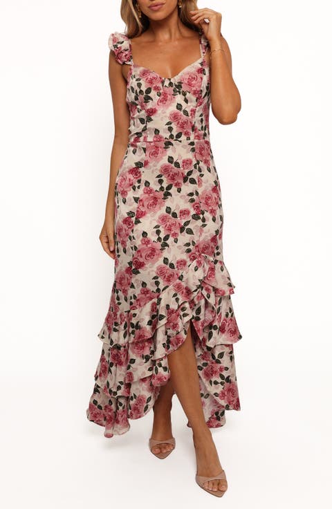Zanie Floral Chiffon Maxi Dress
