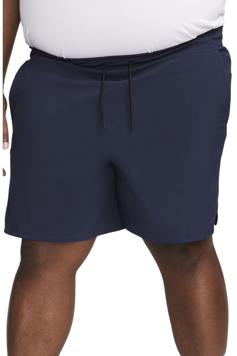 Dri-FIT Unlimited 7-Inch Unlined Athletic Shorts, Alternate, color, 451 OBSIDIAN/BLACK/OBSIDIAN