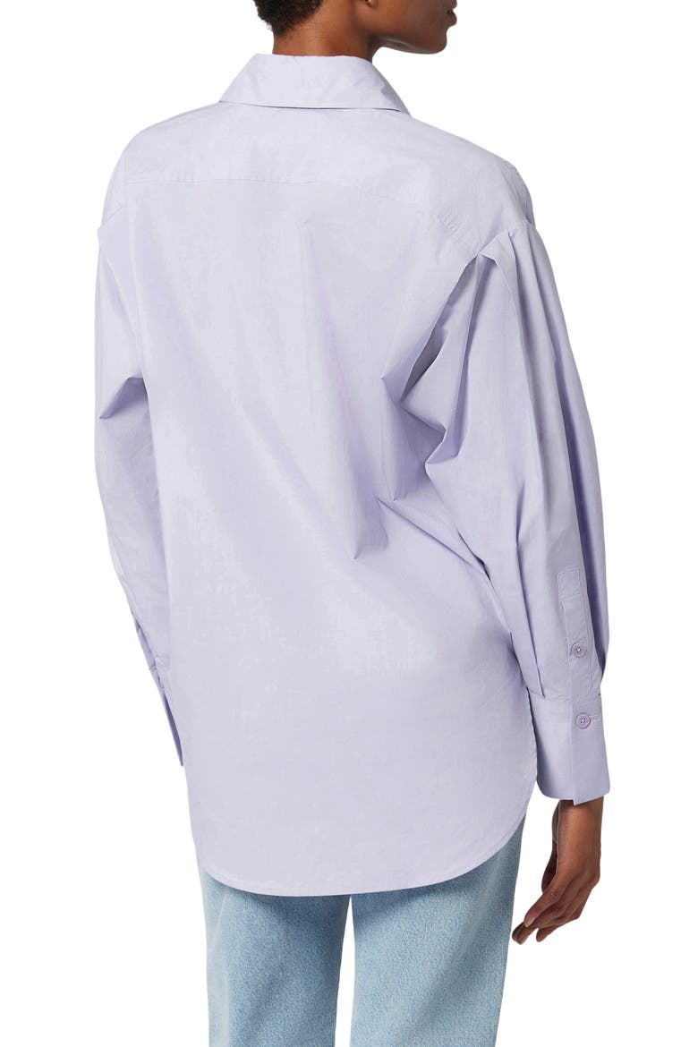 Sergine Pleat Sleeve Button-Up Shirt, Alternate, color, LANGUID LAVENDER