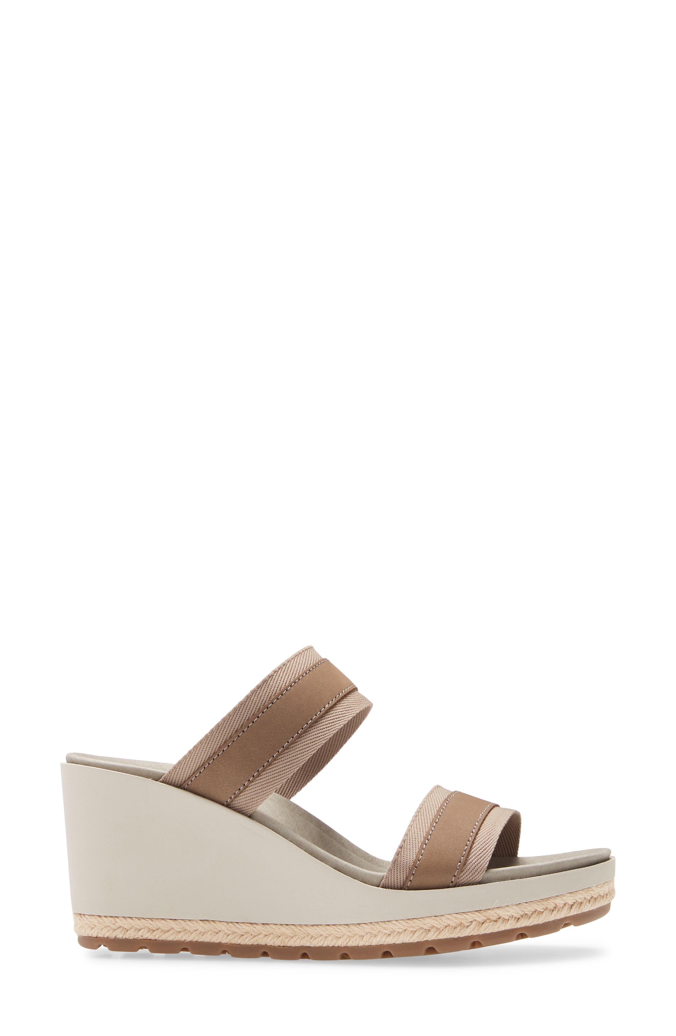 Kaiteri Wedge Slide Sandal, Alternate, color, BRINDLE FABRIC