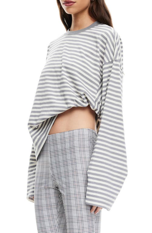Lioness Bloom Stripe Top In Gray