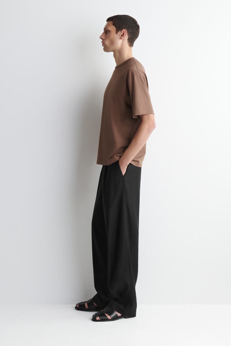 Relaxed Lightweight Cotton T-shirt, Alternate, color, LIGHT BROWN