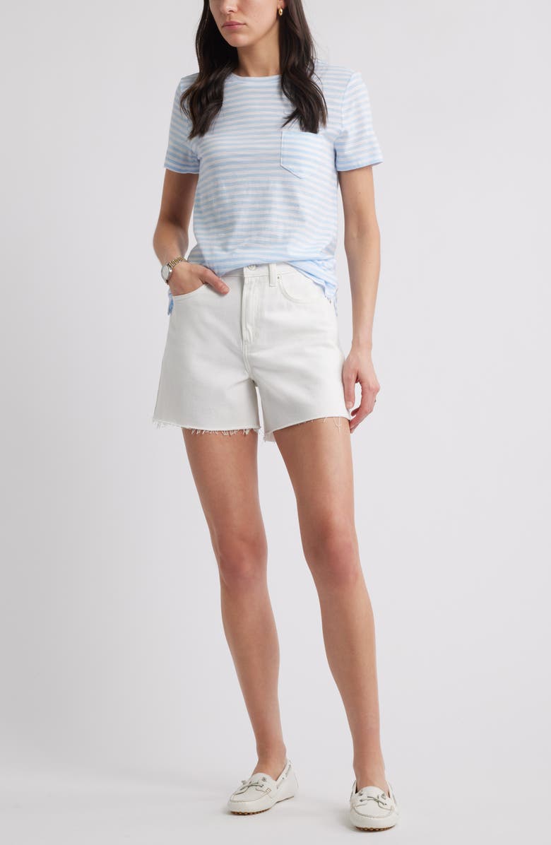 Caslon<sup>®</sup> Cotton & Modal T-Shirt, Alternate, color, Blue Windsurfer Brooke Stripe