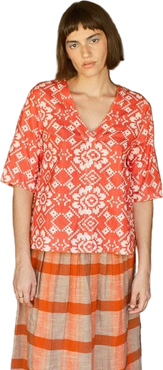 Ace & Jig Bree V-neck Button-up Blouse