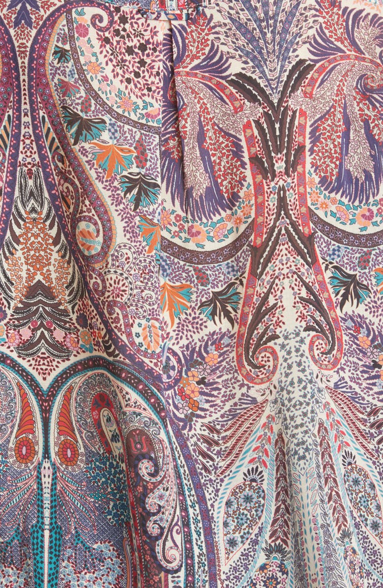 ba&sh Blake Paisley Print Long Sleeve Blouse, Alternate, color, Rose