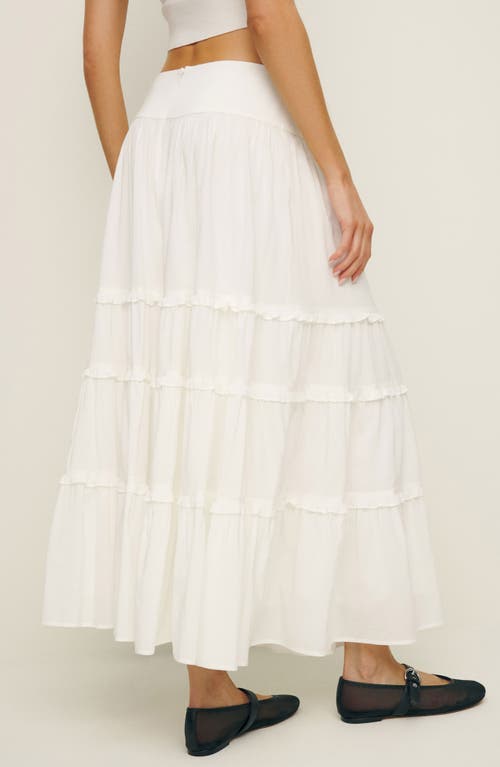 Reformation Evelina Skirt In White
